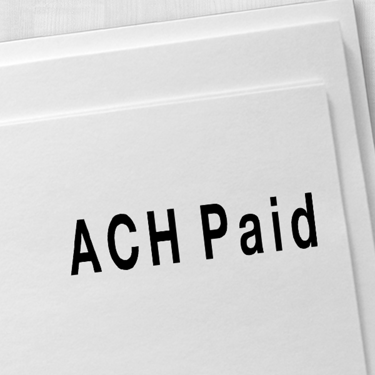 ACH Paid Rubber Stamp Imprint Example