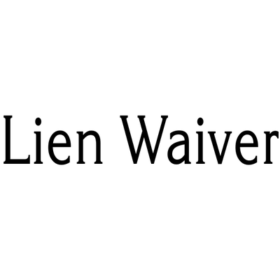 Lien Waiver Rubber Stock Stamp - alternate view