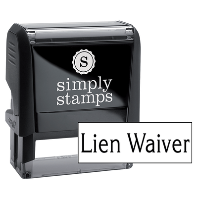 Lien Waiver Rubber Stock Stamp