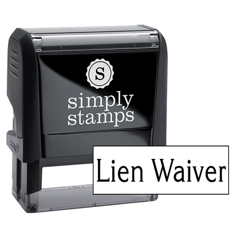 Lien Waiver Rubber Stock Stamp