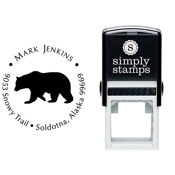 Big Bear Return Address Stamp Body and Design