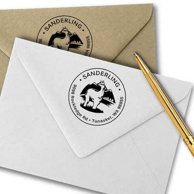 Alpaca Return Address Stamp - alternate view