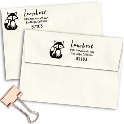 Fox Return Address Stamp - alternate view