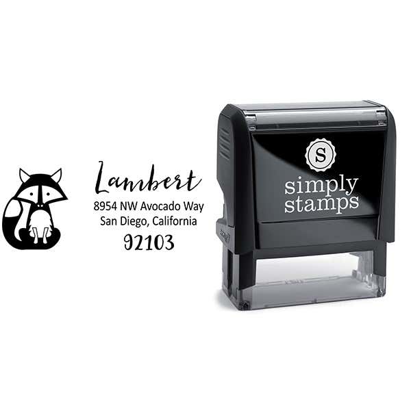 Fox Return Address Stamp Body and Design