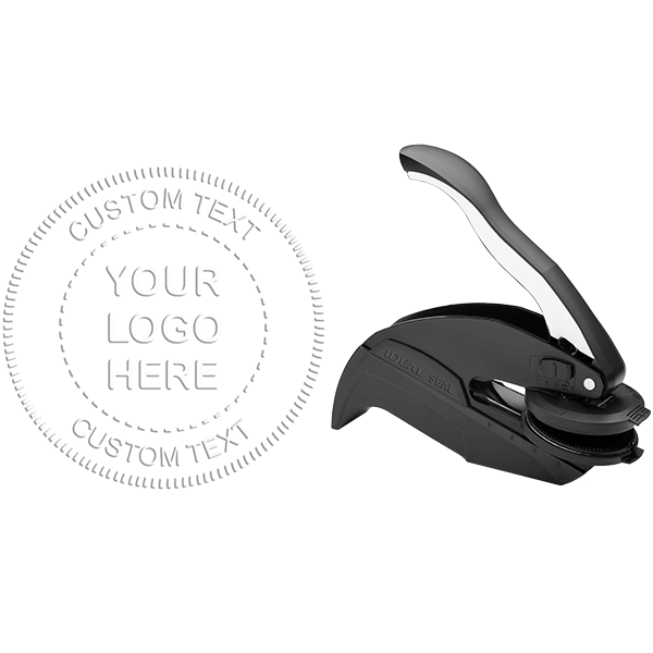Logo Embosser Seal with Text Simply Stamps