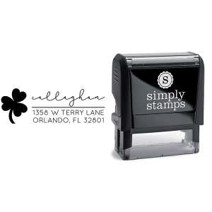 Shamrock Address Stamp Body and Design