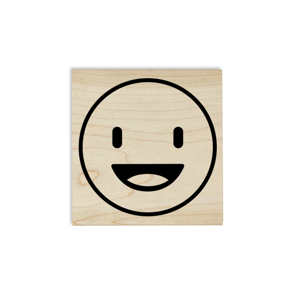 Happy Emoji Teacher Craft Stamp Imprint Example