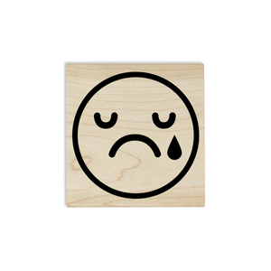 Crying Emoji Teacher Craft Stamp Body and Design