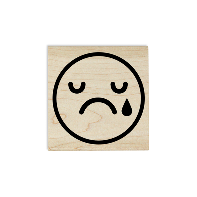 Crying Emoji Teacher Craft Stamp Body and Design