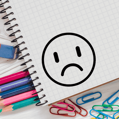 Sad Face Emoji Teacher Craft Stamp - alternate view