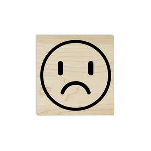 Sad Face Emoji Teacher Craft Stamp Body and Design