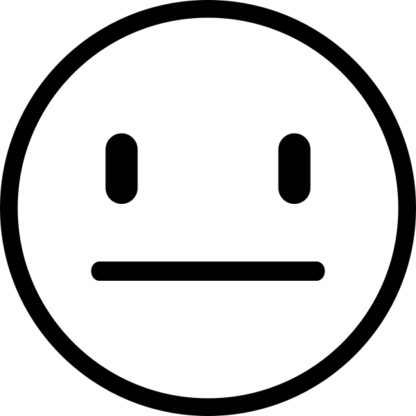 Straight Face Emoji Teacher Craft Stamp