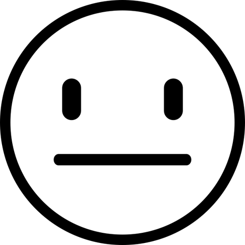 Straight Mouth Emoji Teacher Craft Stamp