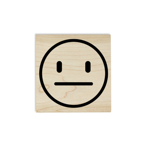 Straight Face Emoji Teacher Craft Stamp Body and Design