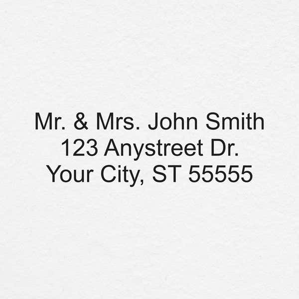 3 Line Stamp Custom Address Stamp