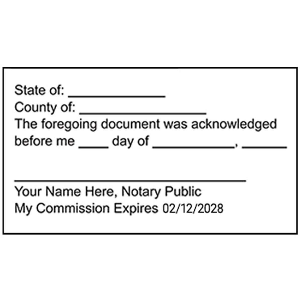 Acknowledgement Stamp for Affidavit Notary Public Impression