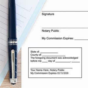 Acknowledgement Stamp for Affidavit Notary Public Lifestyle Image