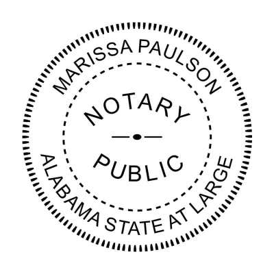 Alabama State at Large Notary Seal - Choose Stamp or Embosser - alternate view
