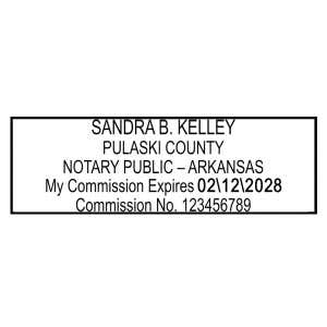 Arkansas Notary Rectangle Stamp Body Impression Only