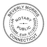 Connecticut Notary Round Design Seal