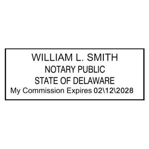 Delaware Notary Rectangle Stamp Seal