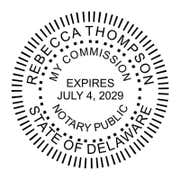 Delaware Notary Public Round Stamp Seal