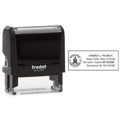 Florida Notary Public Seal Rectangular Stamp - alternate view