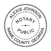 Georgia Round Notary Public Seal - Choose Stamp or Embosser