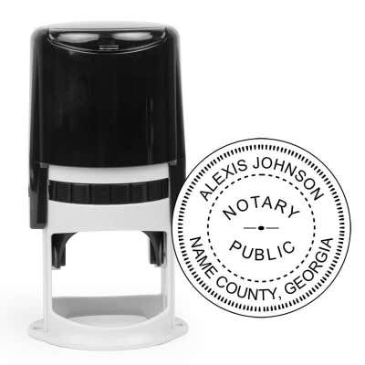 Georgia Round Notary Public Seal - Choose Stamp or Embosser - alternate view