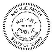 Idaho Notary Round Seal - Choose Stamp or Embosser