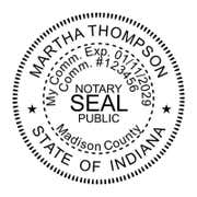 Indiana Notary Round Seal
