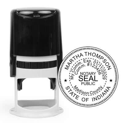 Indiana Notary Round Seal - alternate view