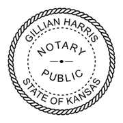 Kansas Notary Public Seal - Choose Stamp or Embosser