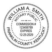 Kentucky Notary Round Seal - Choose Stamp or Embosser