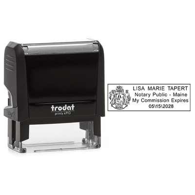Maine Notary Rectangle Impression and Trodat Printy stamp body