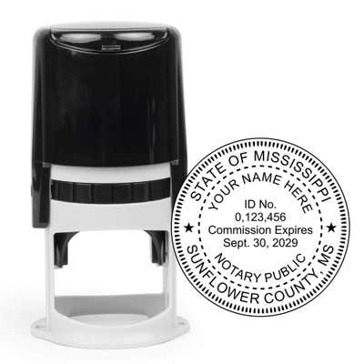 Mississippi Notary Round - Milled Seal - alternate view