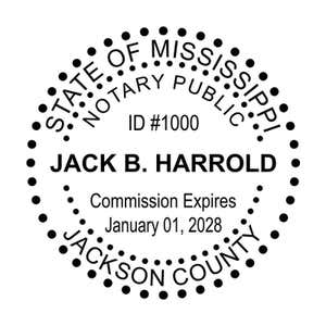 A close-up of the Notary for British Columbia Seal Stamp