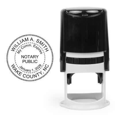 North Carolina Notary Round Seal - alternate view