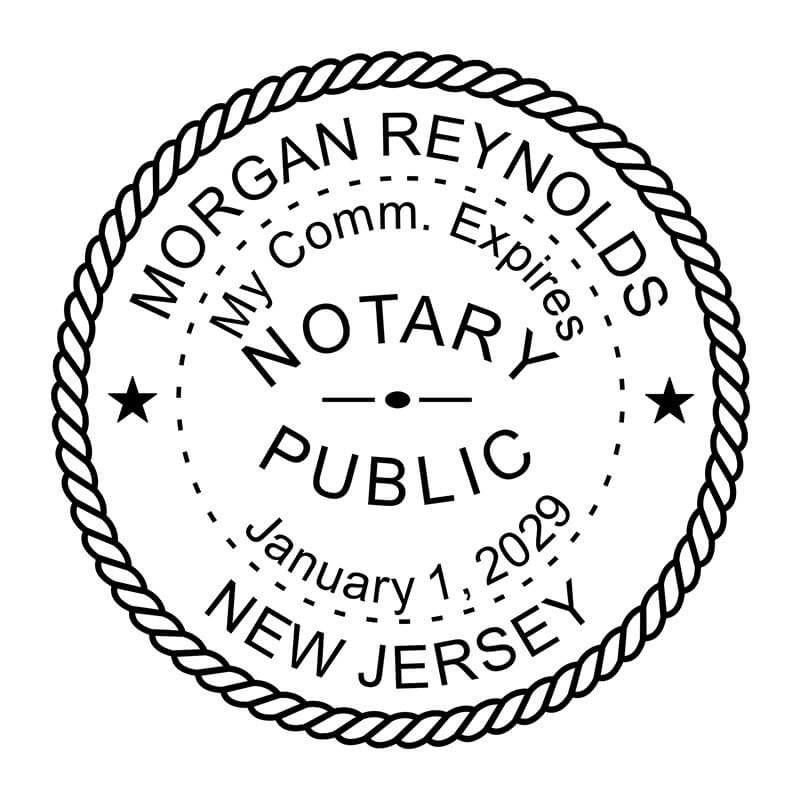 New Jersey Notary Round Seal
