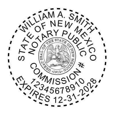 New Mexico Round Notary Seal Embosser - alternate view