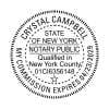 New York Notary Round with County and Expiration Imprint - Available as a stamp or embosser