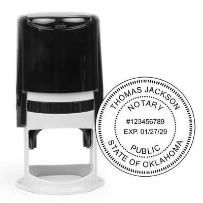Oklahoma Notary Round Seal - alternate view