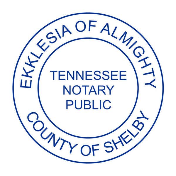 Tennessee Notary Round without Date Seal
