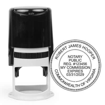 Virginia Notary Round Seal - alternate view