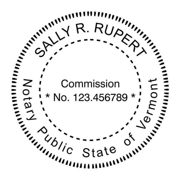 Vermont Notary Round Seal