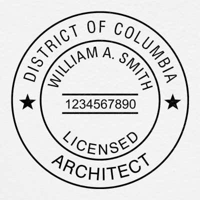 District of Columbia Architect Seal - alternate view