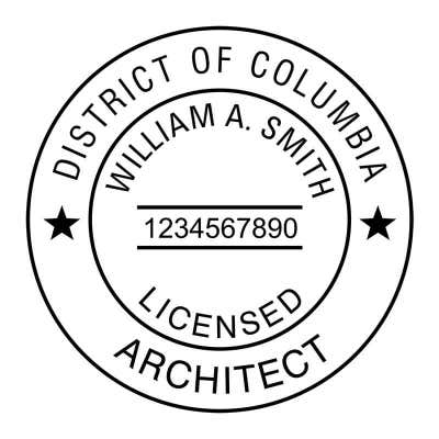 District of Columbia Architect Seal - alternate view