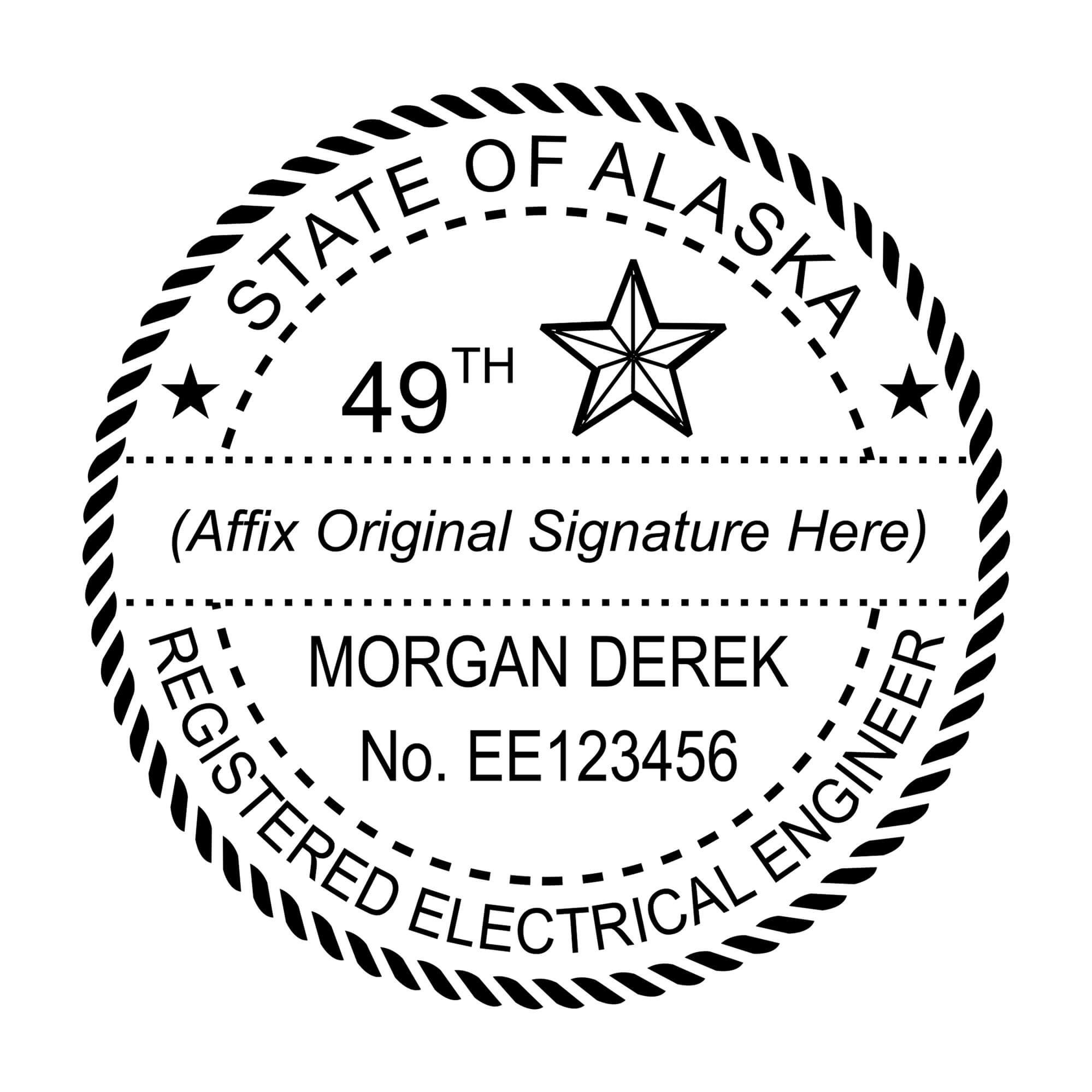 A close-up of the State of Alaska Electrical Engineer Seal