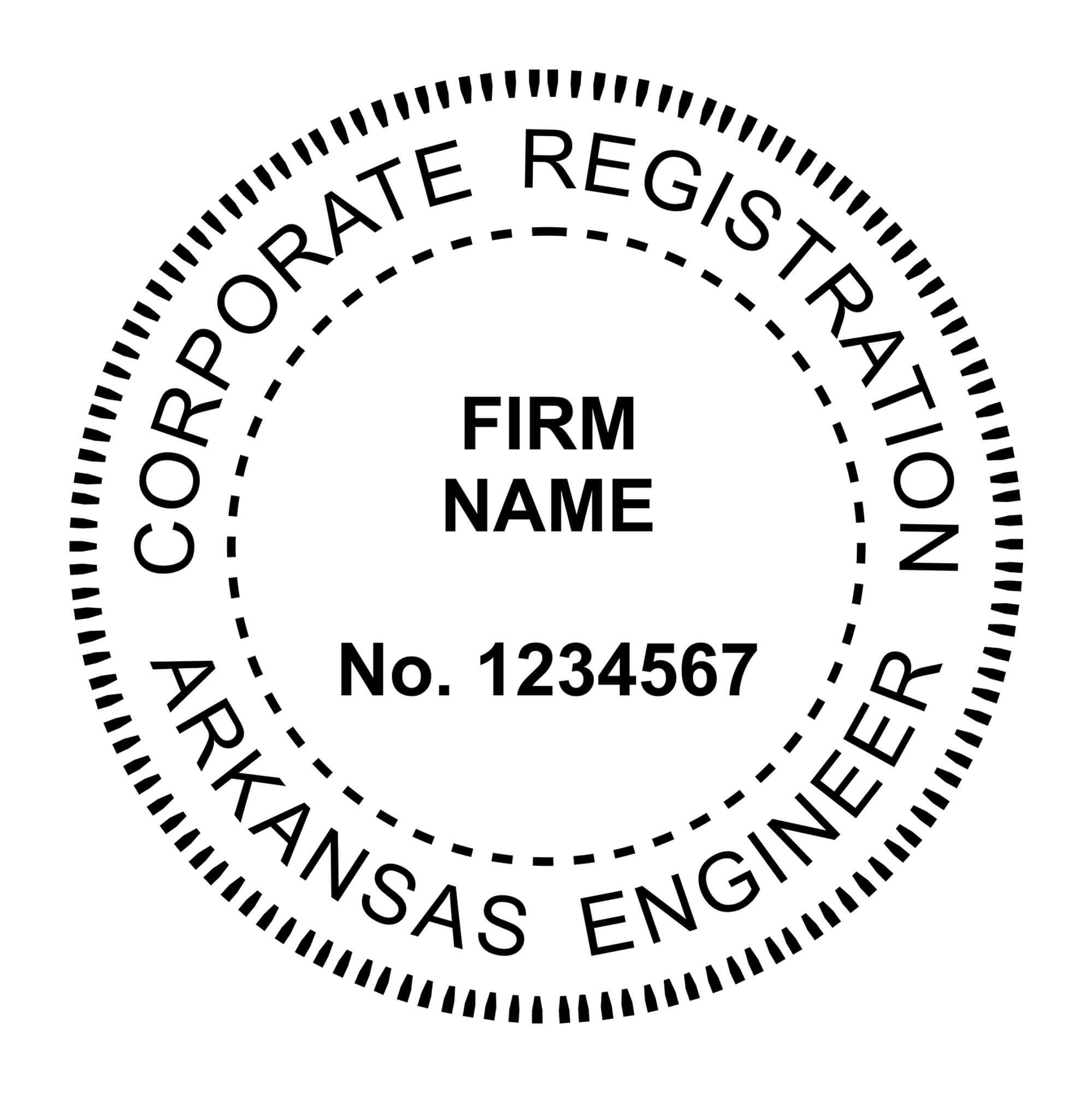 A close-up of the State of Arkansas Corporate Engineer Seal