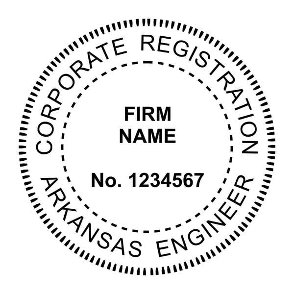 A close-up of the State of Arkansas Corporate Engineer Seal